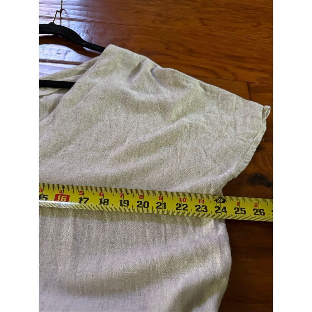 P Cill Linen Blend Beige Shift Dress Oversized Minimalist Small - Picture 10 of 12